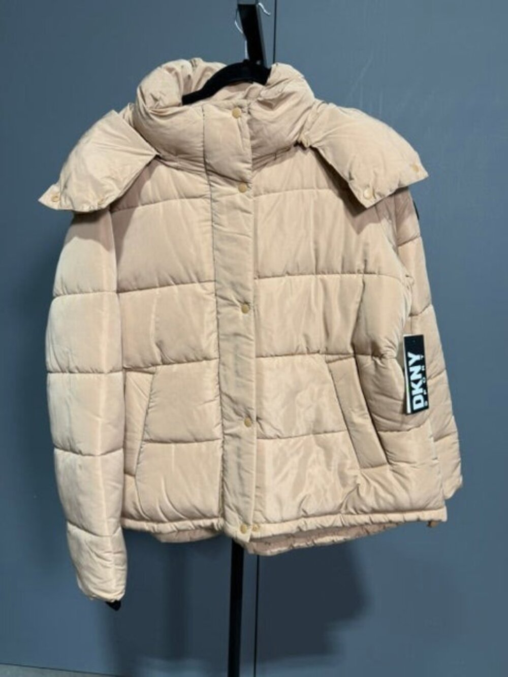 Dkny Sport Women's Performance Lightweight Puffer Jacket - Praline  NWT